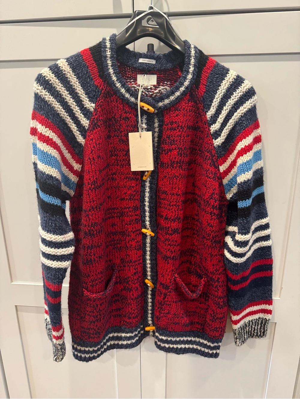 MOTHER The Long Drop Raglan Cardigan in Back Talk